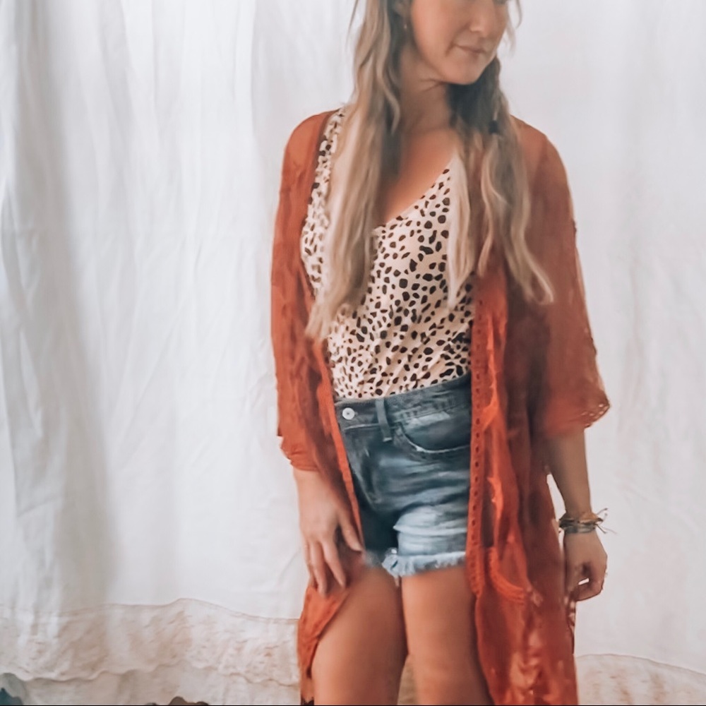 Lace kimono